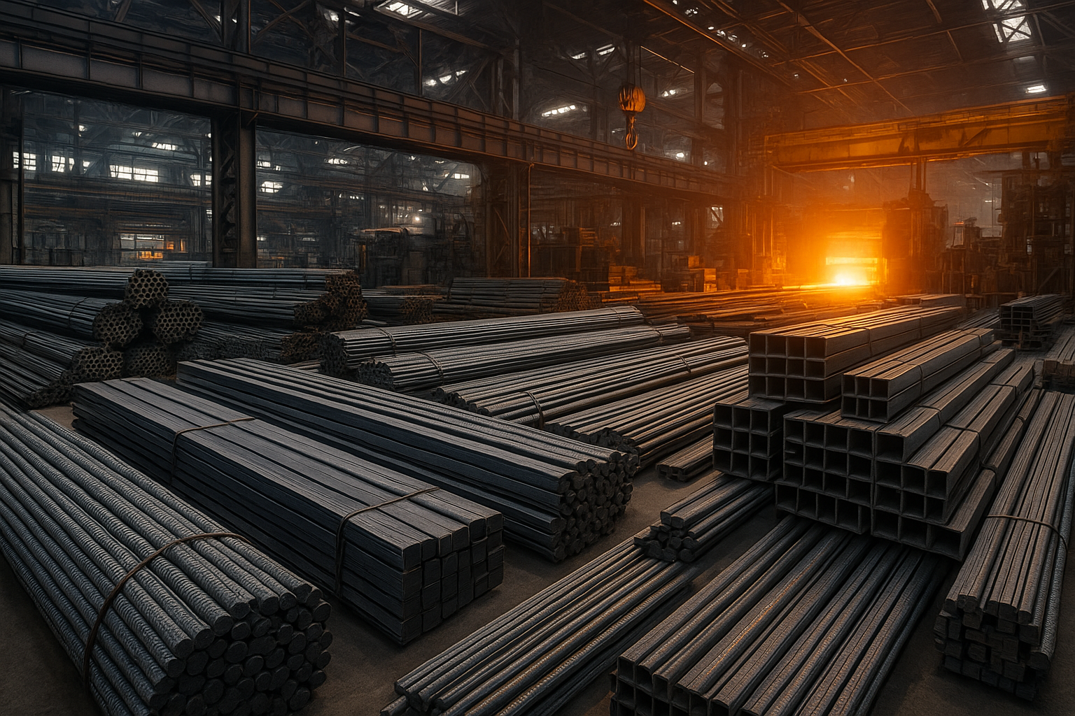 Photo of iron tools in the factory